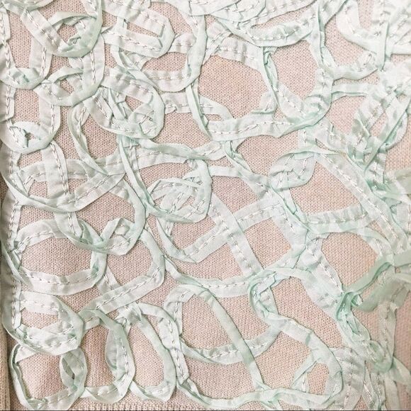Anthropologie HWR Mint Green Ribbon Cardigan - Picture 4 of 7
